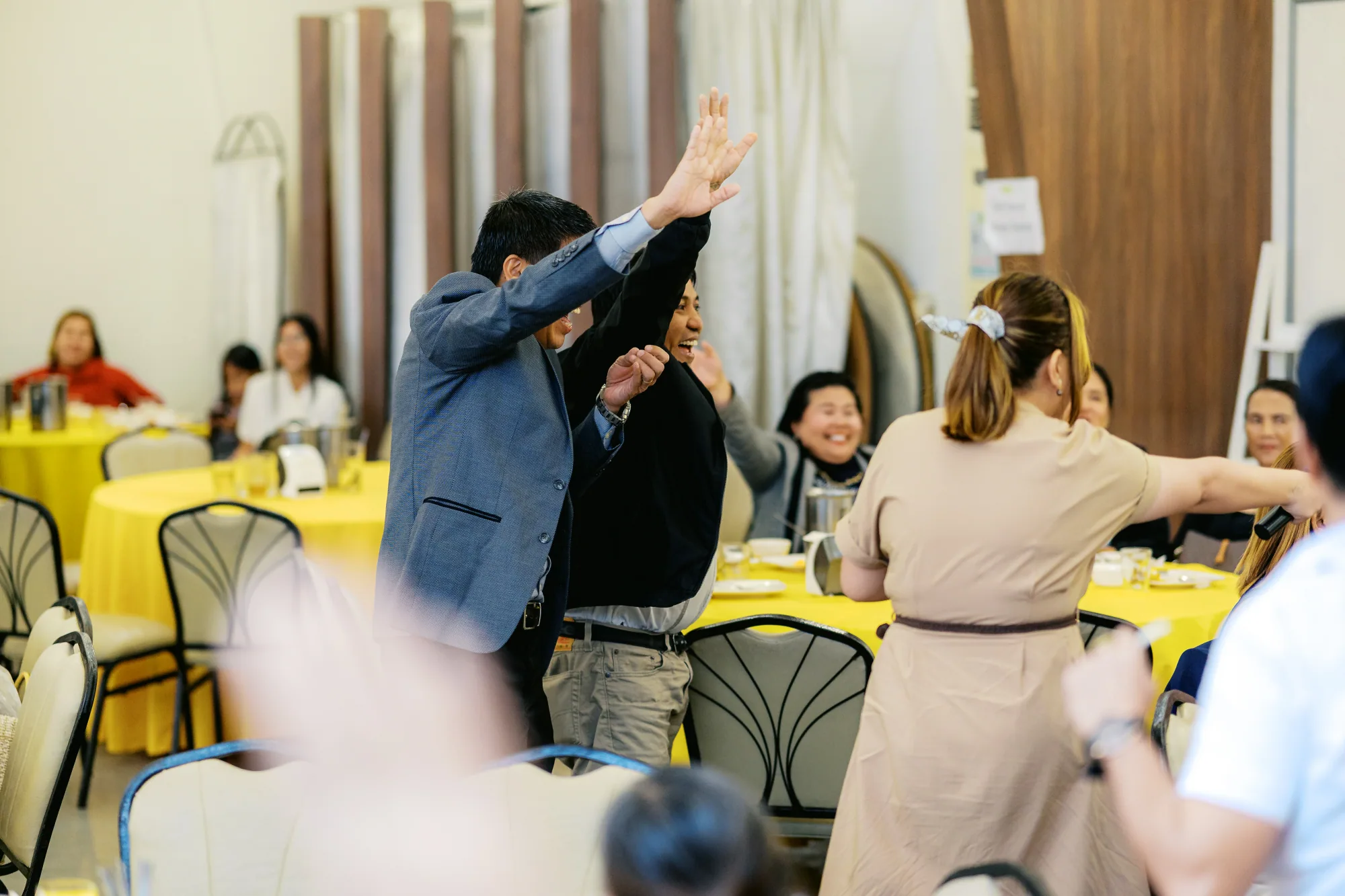 Celebration moment during the Bornrich and PressItNow Co. partnership event