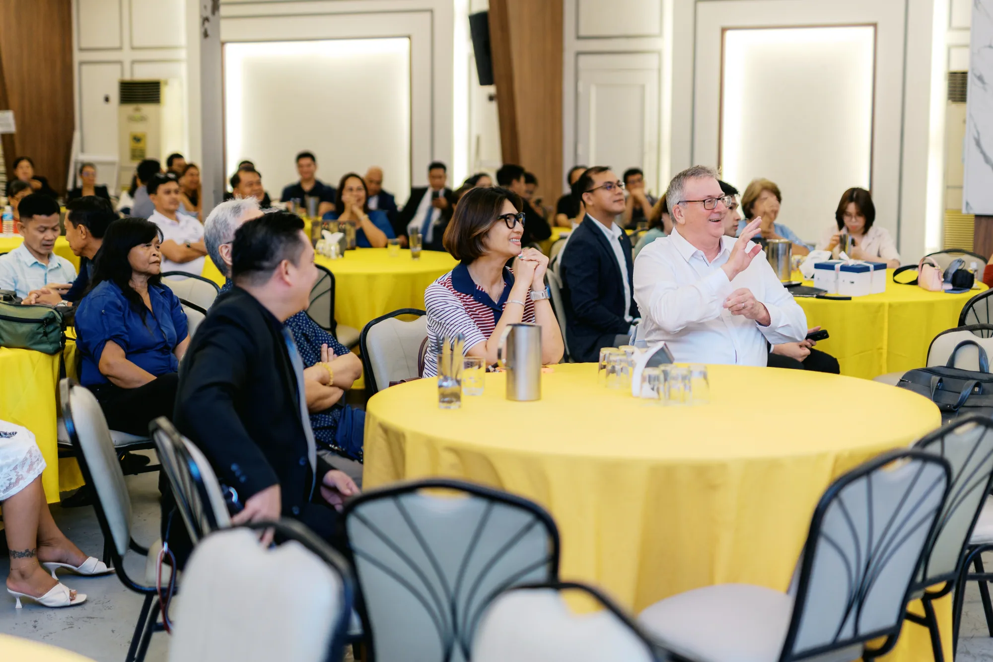 Attendees engaged during the Bornrich and Pindot collaboration gathering