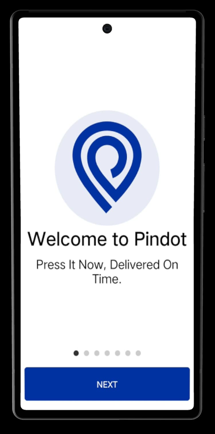 Pindot app on smartphone