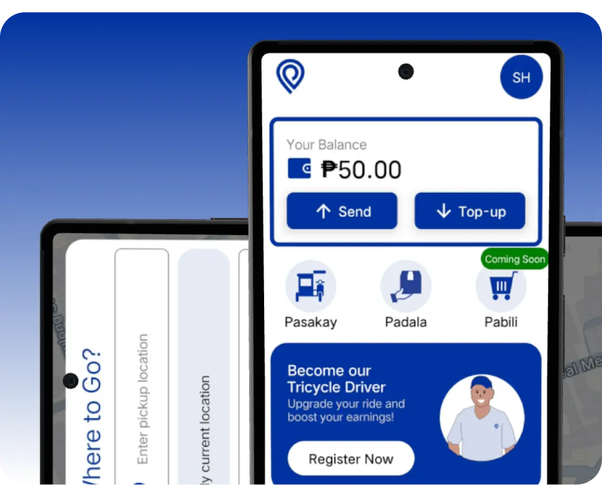Pindot app interface